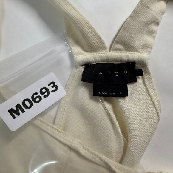 Hatch S Zadie Maternity Jumpsuit Overalls Cream Ivory Bump Friendly 100% Cotton - Picture 3 of 10